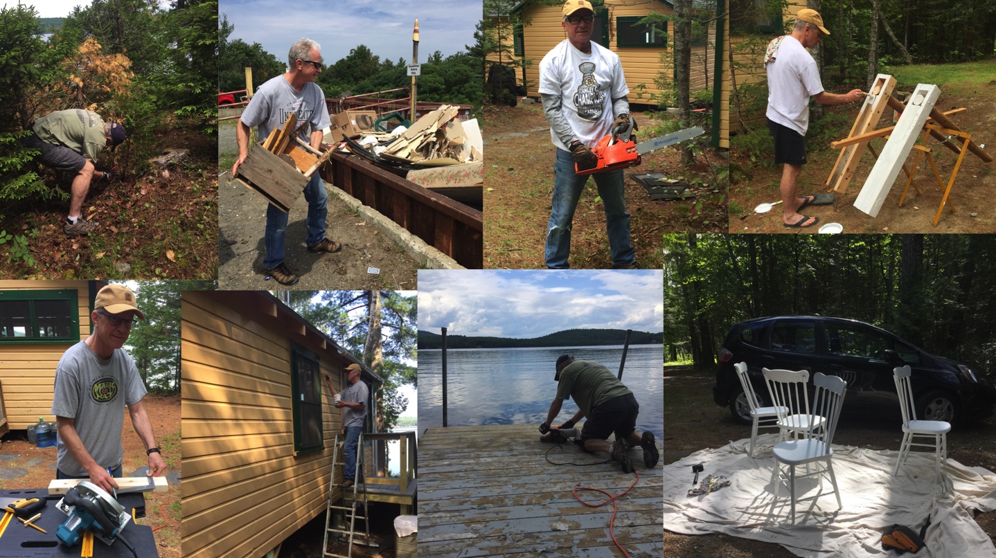 photo montage of doing chores and fix-up work