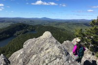 Rachel looking north from Borestone Moutain, Maine