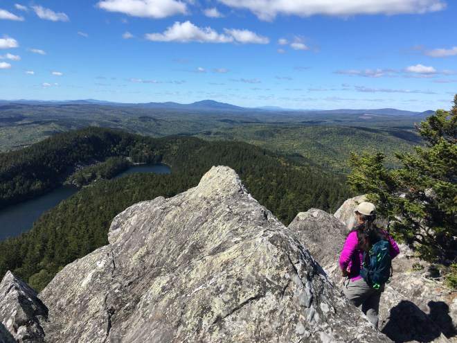 Rachel looking north from Borestone Moutain, Maine