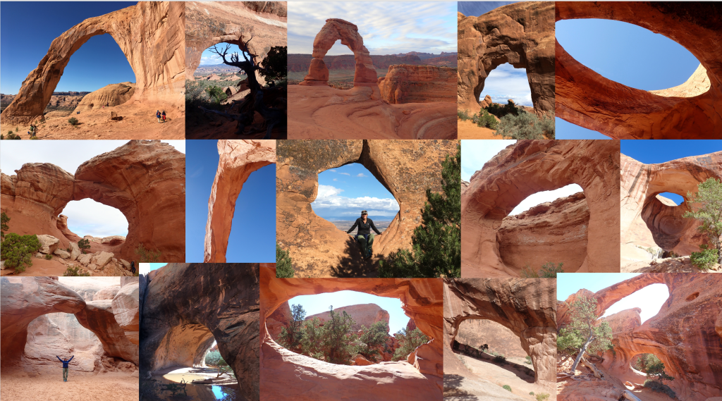 Photo montage of 15 stone arches